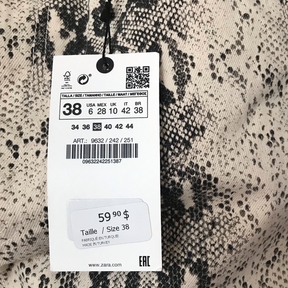 White Snake Print 90’s Wide Leg Jean - Picture 6 of 6